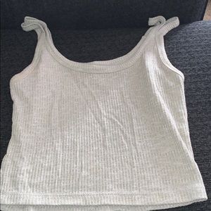 Grey two finger tank top